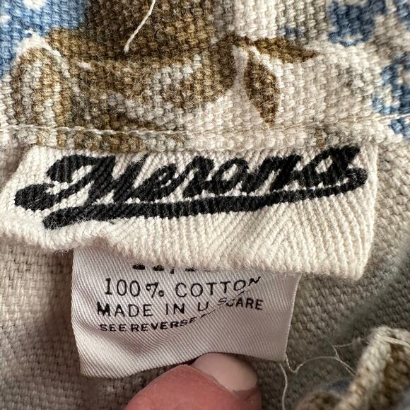 VTG Merona 90s USA Made Cotton Cabbage Rose Floral High Waist Shorts sz 11/12 - Picture 4 of 8